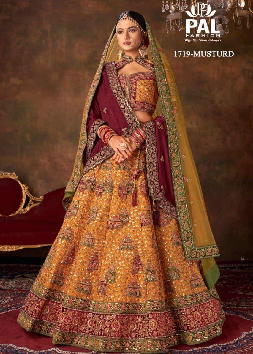 Heavy Wedding Bridal Velevt Lehenga