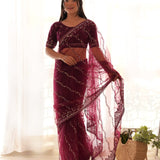 Beautifull Butterfly Net Saree