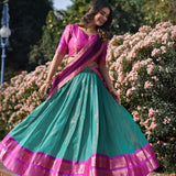 Kanchipuram Silk Zari Weaving Lehenga