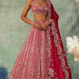 Premium Red Boomer Silk Lehenga