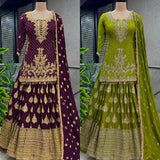 Heavy chinon Top Lehenga