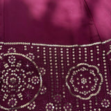 Designer Maroon Georgette Gown
