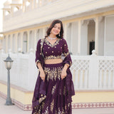 Flaired Georgette Lehenga