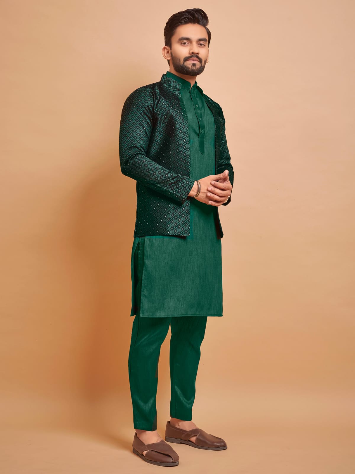 Traditional Men's Indo Jacket Kurta