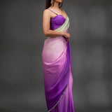 Digital Printed Satin Saree