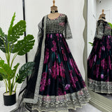 Flower Printed Georgette Lehenga Choli