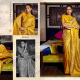 Shiny Soft Texture Weaving Satin Silk Saree