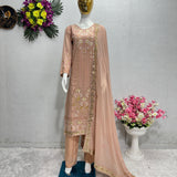 NEW DESIGNER HEAVY FUAX GEORGETTE GOWN