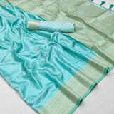 Pure Satin Silk Hendloom   Weving Saree