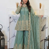 Ethnic Fendy Silk Top Plazzo