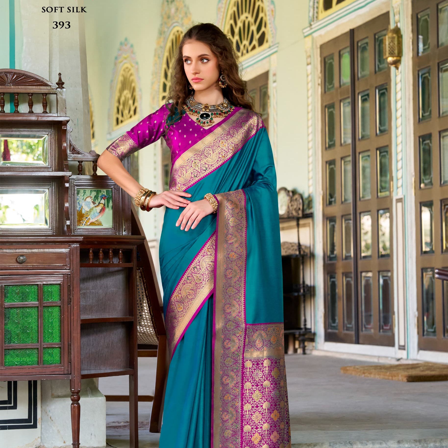 Designer Pure Chandan Silk Saree