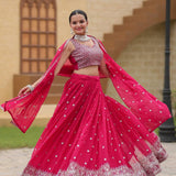 Heavy Faux Georgette Wedding Lehenga