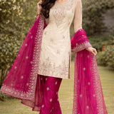 Designer Embroidered Silk Top Plazzo