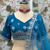 Charming Blue Bridal Lehenga