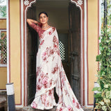 Soft Georgette  Flower Print saree