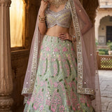 Exclusive Peacock Embroidered Lehenga