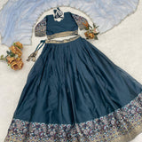 Traditional Shimmer Silk Weaving Lehenga