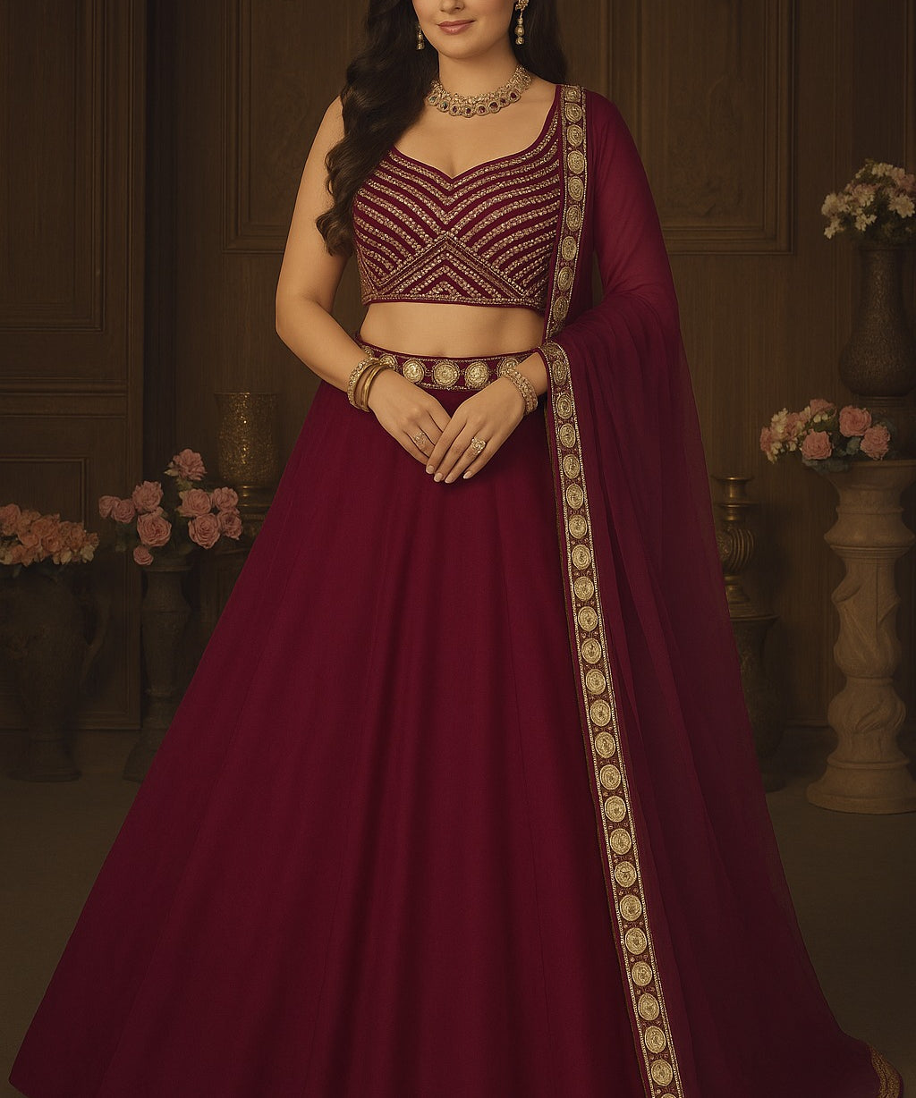Occasionally Heavy Georgette Lehenga