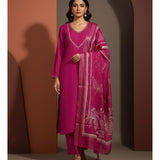 Pink Roman Silk Straight Suit