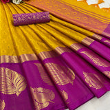 Launching mercerised cotton silk Saree