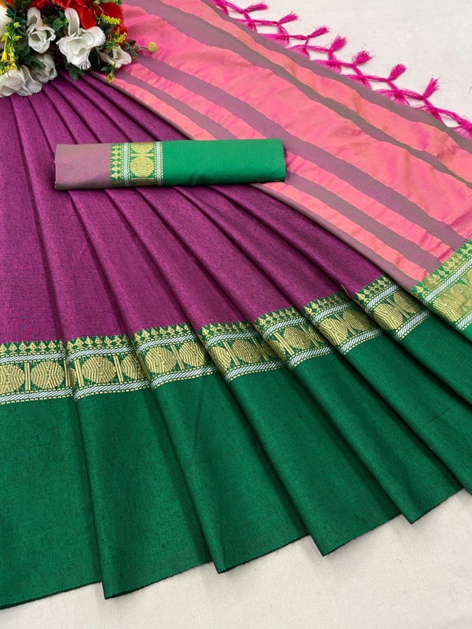 Beautiful  Tone  colour saree