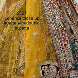 Designer double dupatta Bridal Lehengacholi