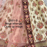 Velvet Attached Multi Embroidered Lehengacholi