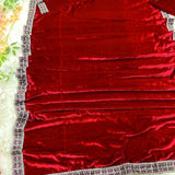 Winter  Red Velevt Saree