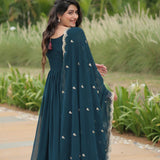 Blooming Sequance Anarkali Gown