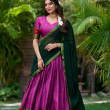 Festive Zari Weving Silk Lehenga