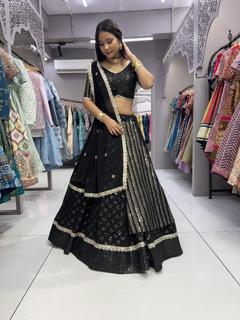 Chamkila Heavy Georgette Lehenga Choli