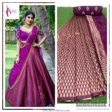 Jacquard lahenga saree collection