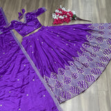 Festival Purple Lehegha Choli