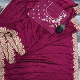 Beautiful Heavy Rangoli Silk Saree