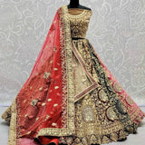 Designer Bridal Velvet Lehenga Choli