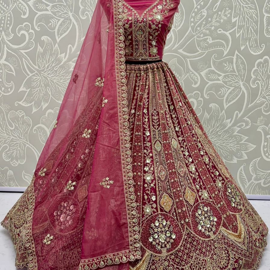 Luxurious Embroidered Wedding Lehenga