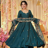 Presenting Designer Embroidery Work Gown