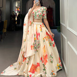 Beautifull  Floral Print Lehenga