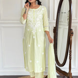 Light Pista Cotton Straight Suit