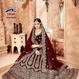 Heavy bridal Velevt Lehenga