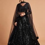 Occasionally Black Sequence Lehenga