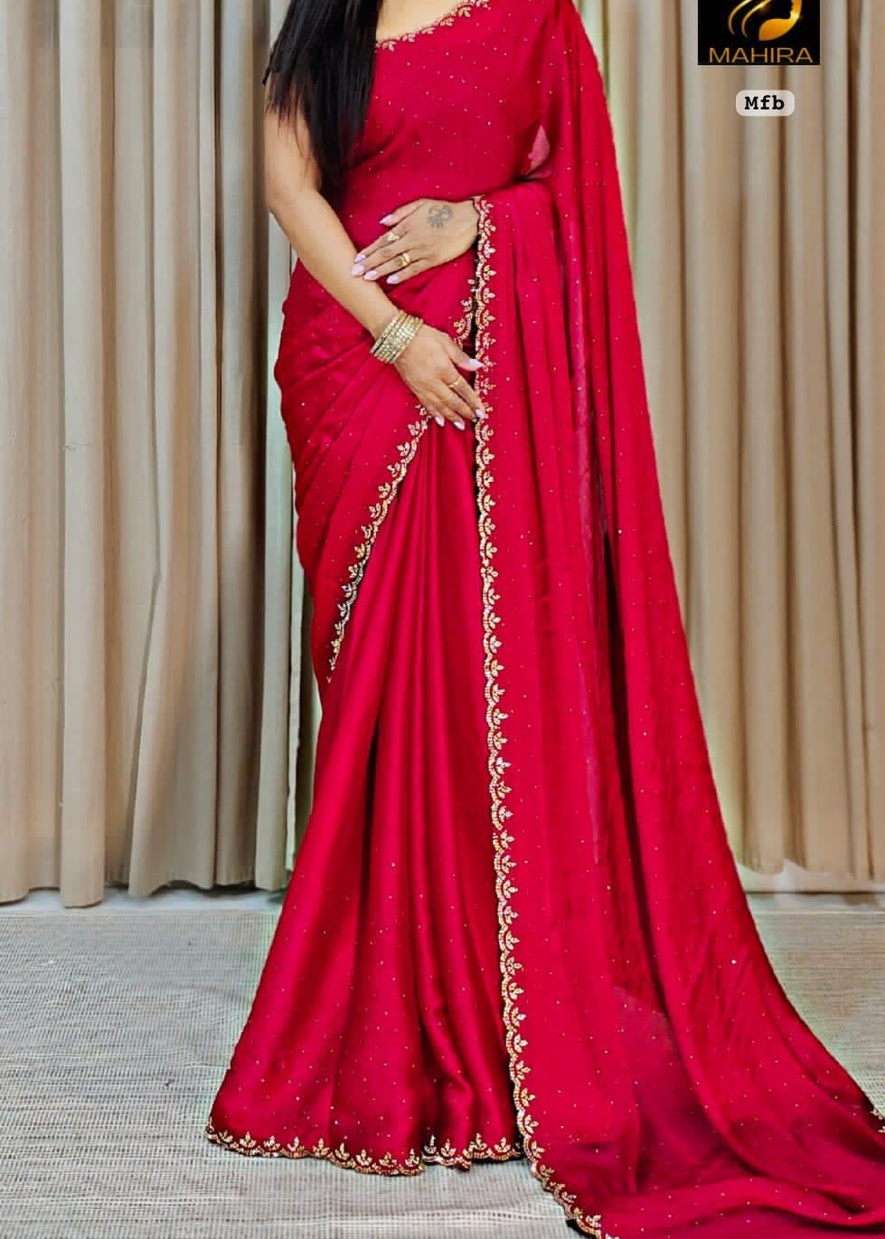 Beautyfull Chinon Silk Saree