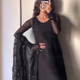 Fancy Black Anarkali  Gown