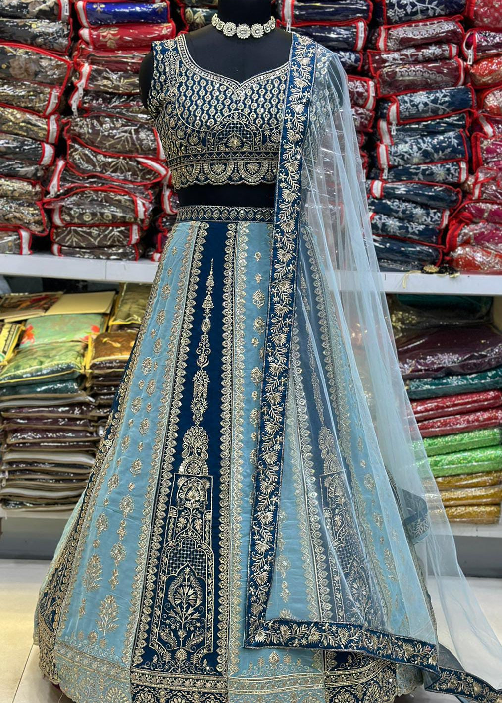 Bridal Heavy Faux Georgette Lehenga