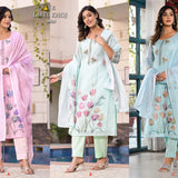 Beautyfull Linen Printed Suit