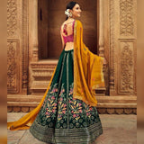 Green Bridal Wedding Lehenga