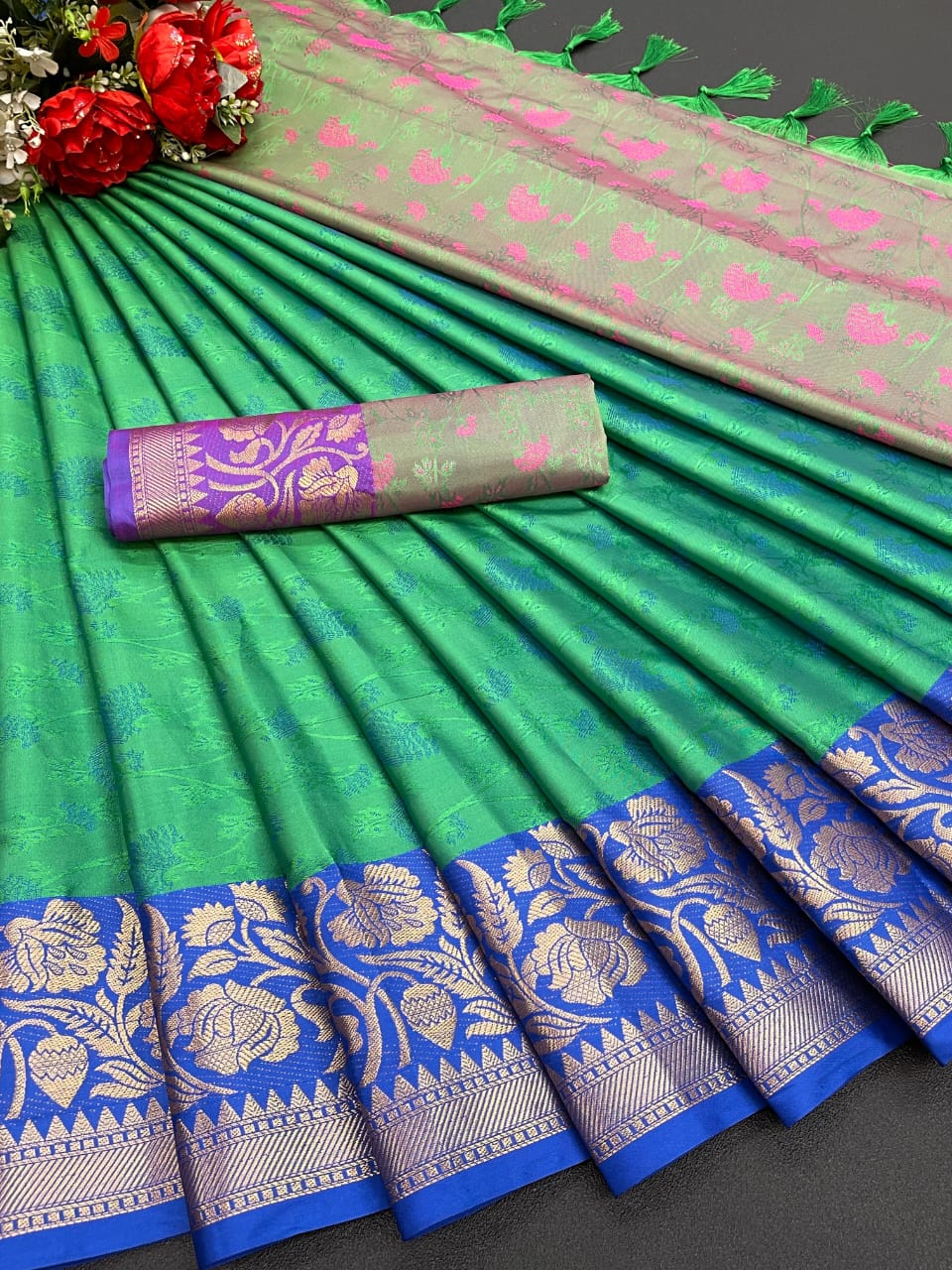 Pure Kanjivaram Jacquard Saree