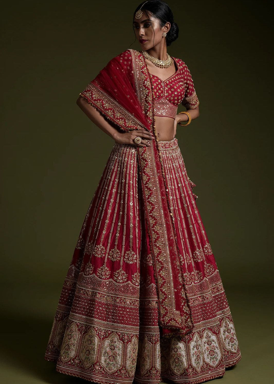 Maroon Bridal Lehenga Choli Collection