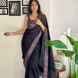 Black Rangoli Silk Saree Collection