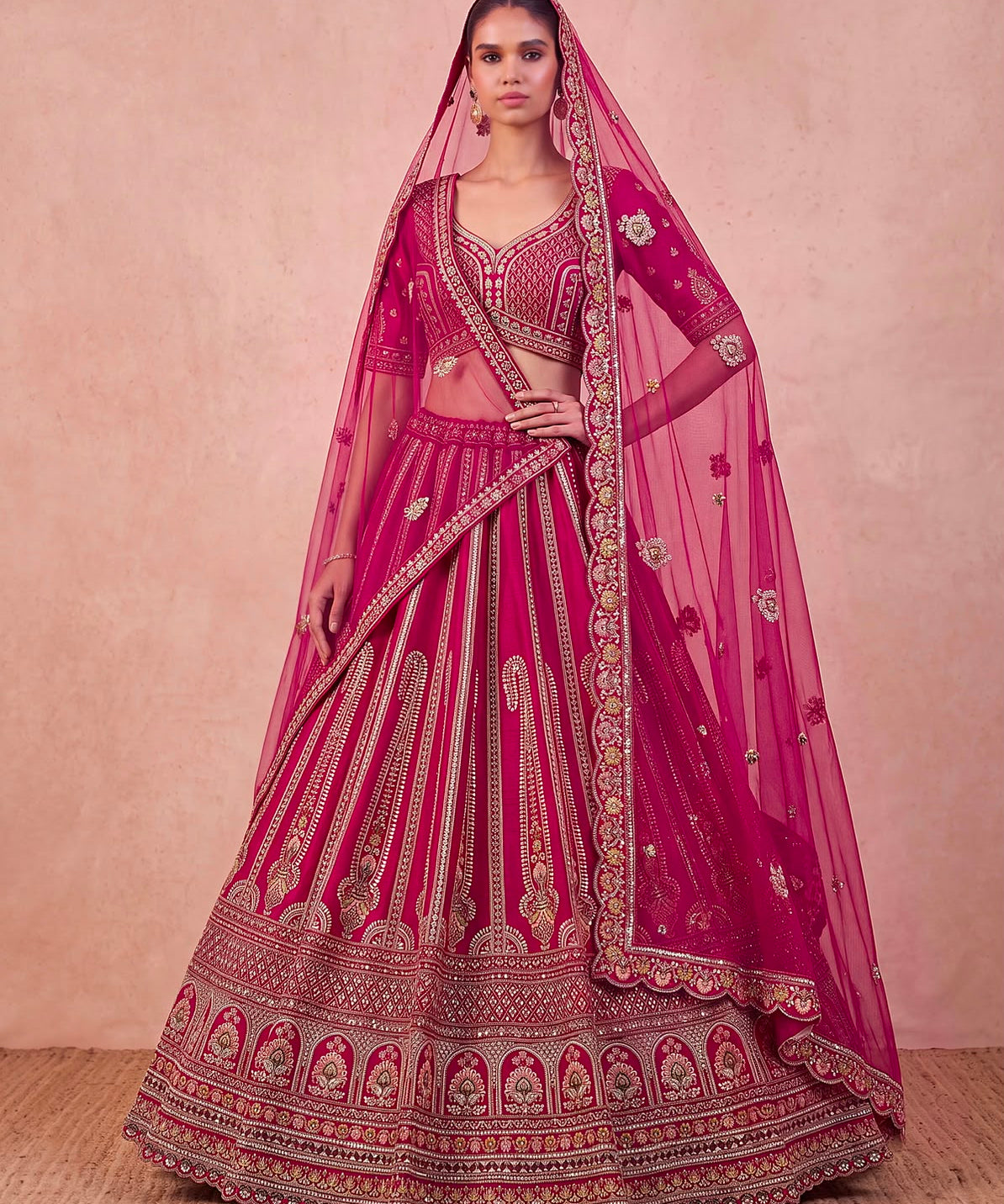 Eye-Catchy Handwork Embroidered Lehenga